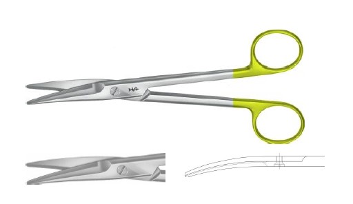 TC МАЙО НОЖИЦІ ВИГНУТІ ХВИЛ. ЗАТОЧ. Т/Т170MM